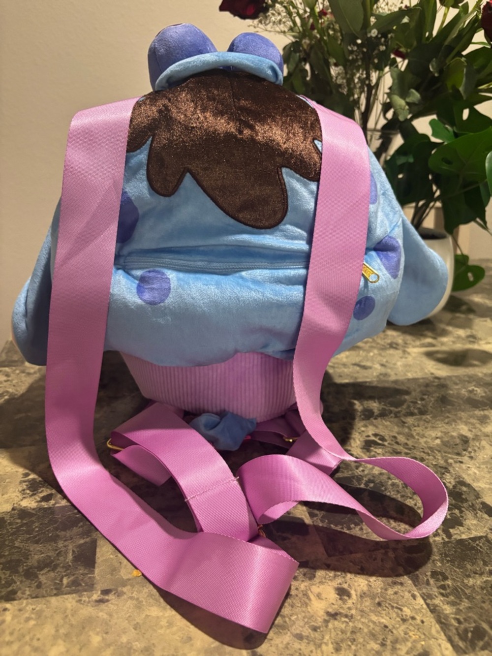 Disney Munchlings Eeyore Plush Backpack Blue Purple Medium Adjustable Strap - Picture 6 of 10
